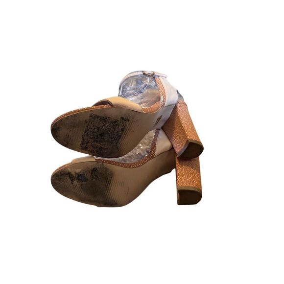 Anthropologie nude Women's Strappy Sandals Size 7.5 - Picture 7 of 9